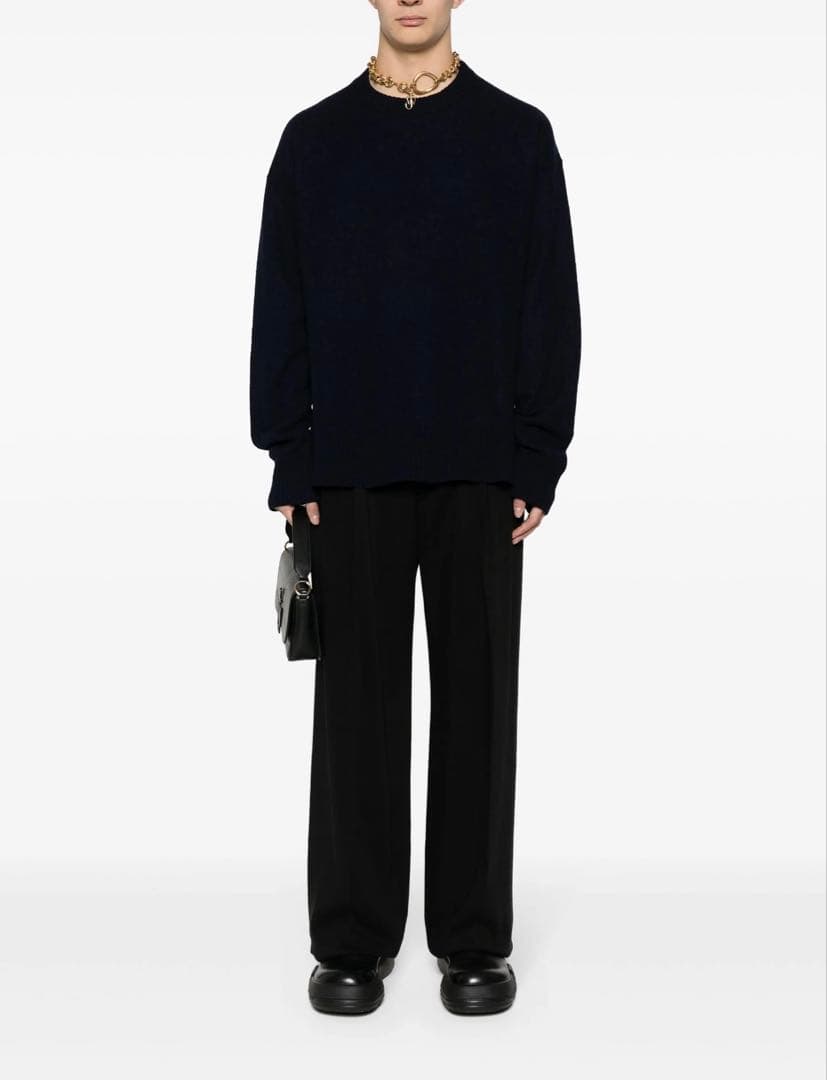 【タグあり】JIL SANDER Side Slit Wool Crewneck