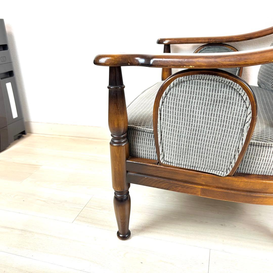 オールドカリモク　コロニアル　アームチェア　肘付き　karimoku