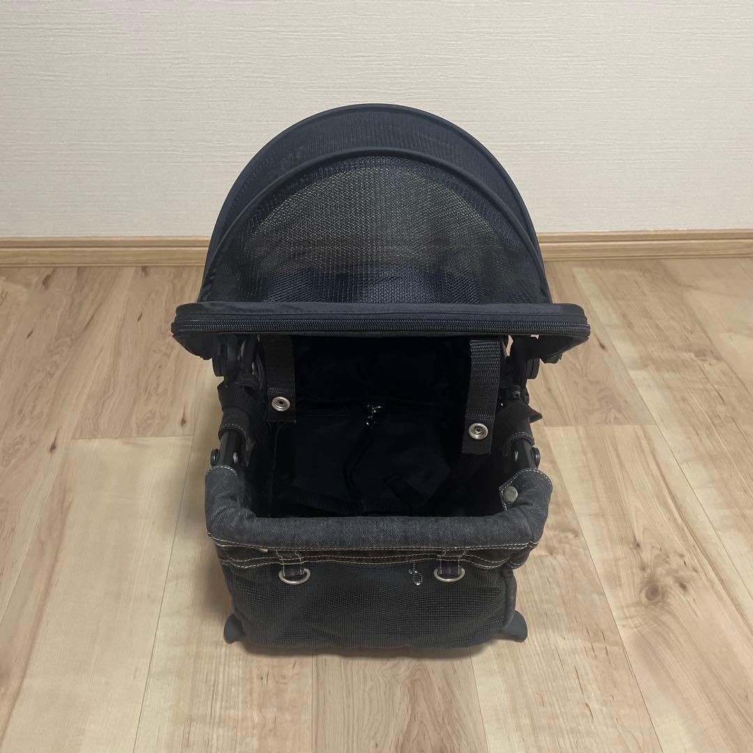 マザーカート2段式モノクロキャラクター柄 ペットカート