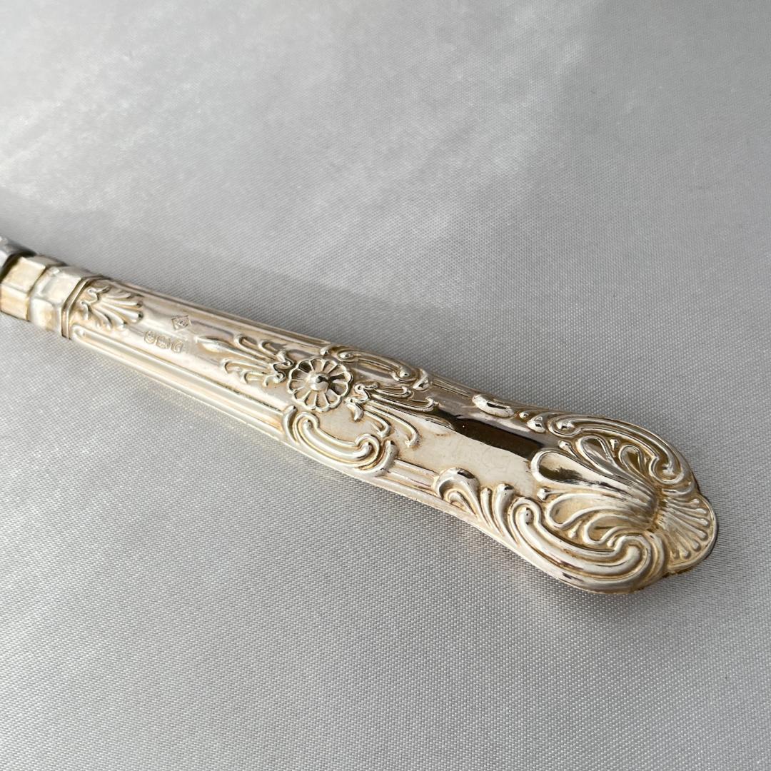 【Harrison Brothers】【純銀ハンドル】キングス バターナイフ