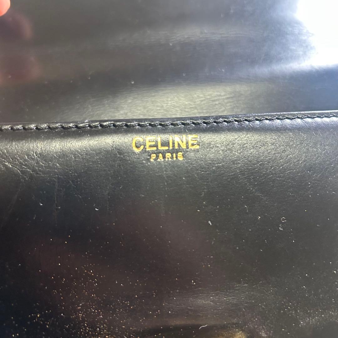 【美品】セリーヌ CELINE ショルダーバッグ トリオンフ金具 ポシェット