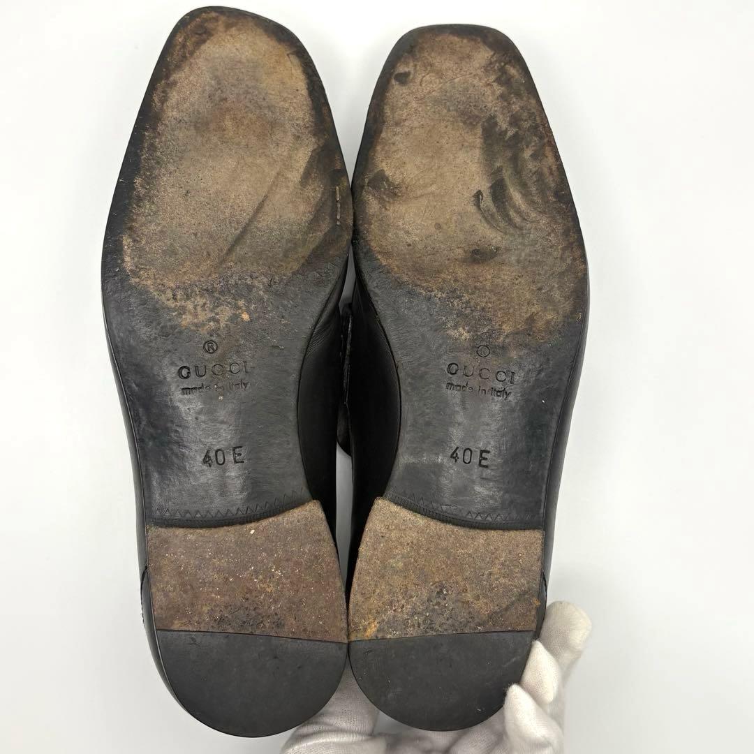 【美品】GUCCI グッチGG シマ　レザー　スリッポン　ビジネスシューズ