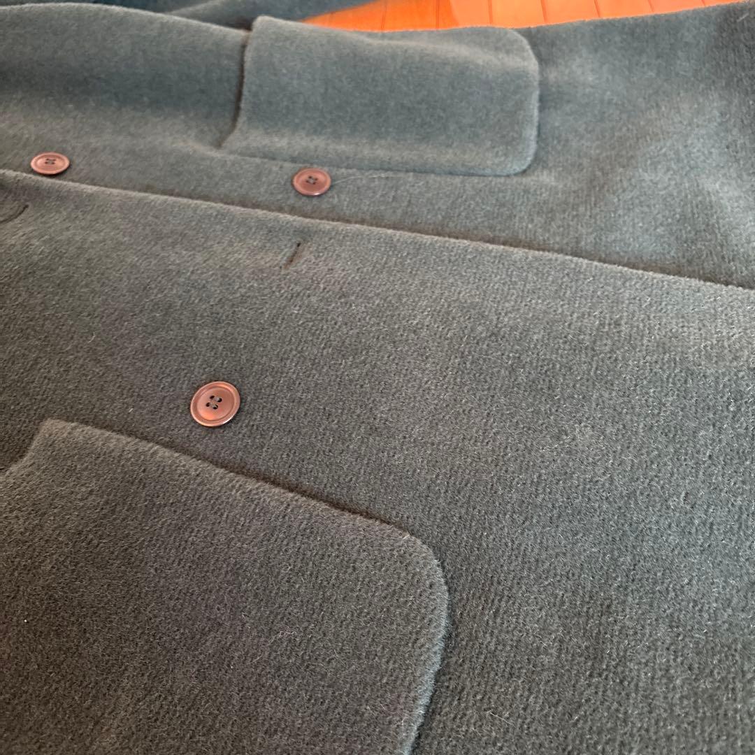 KENZO ダークグリーン　毛100% コート