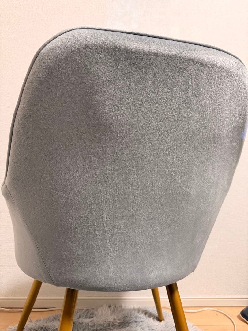 北欧風 LEDミラー付きドレッサー グレー 80cm