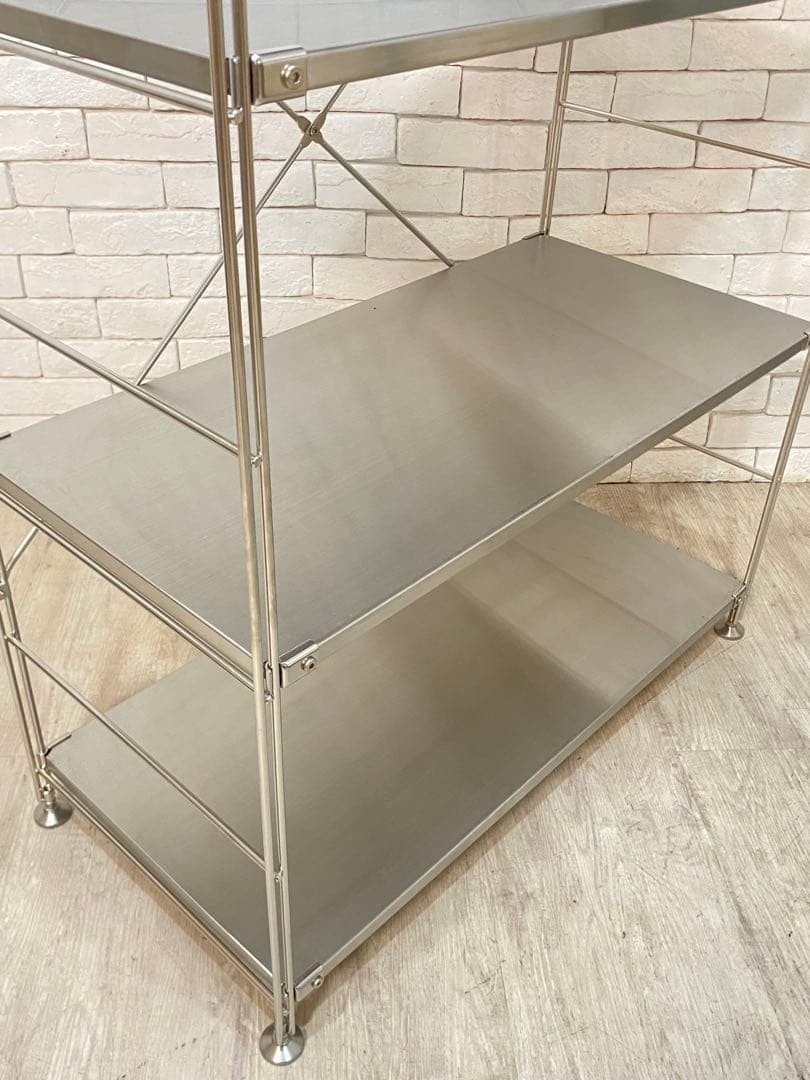 【東京都内23区配送無料】無印　ステンレスユニット　メタルラック　棚　陳列　収納