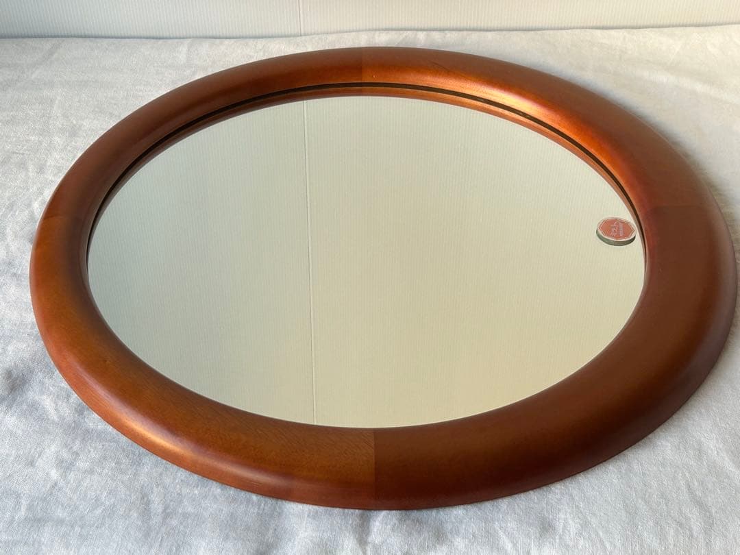ヴィンテージ　ラウンド　ウォールミラー　レトロモダン壁掛け鏡　ミッドセンチュリー