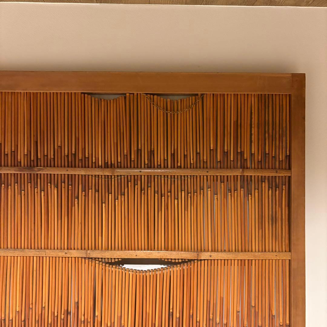 古い建具 1枚 簾戸 すど 葦戸よしど 夏障子 御簾戸 3/4