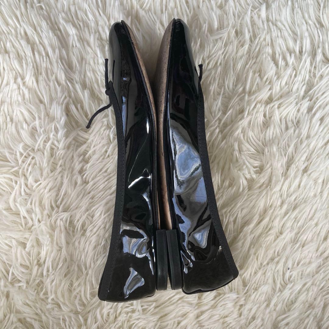 repetto レペット 24.5 39 エナメル バレエ サンドリオン 黒