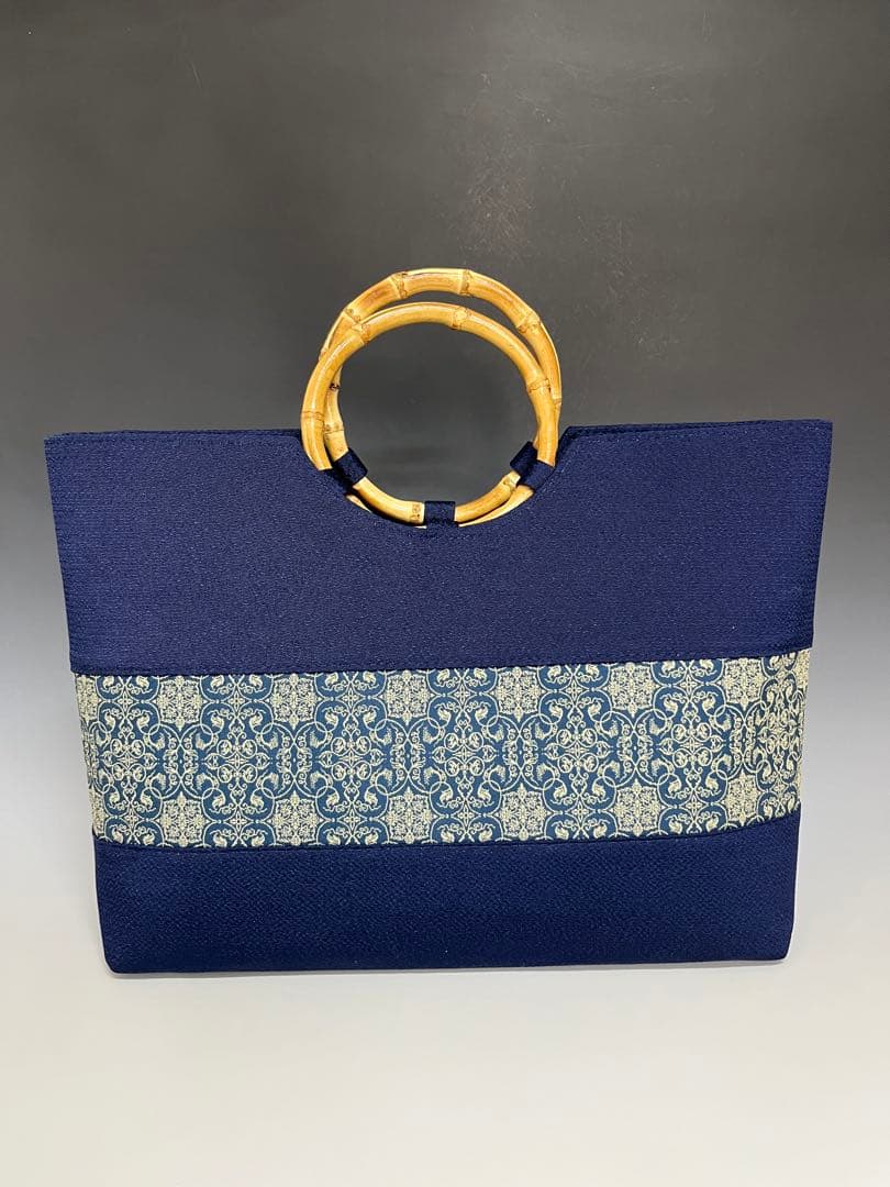 ま*こ様 新品未使用品　龍村美術織物 和装バッグ　紺