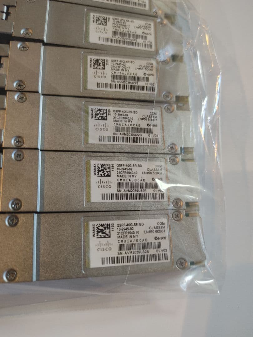 【8個セット】Cisco QSFP-40G-SR-BD トランシーバ モジュール