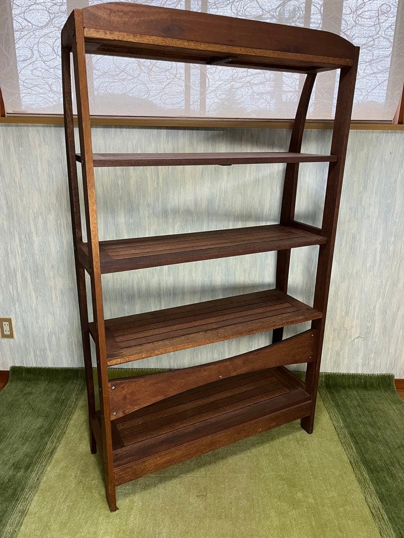 【フォレストバレー】アンティーク　無垢材5段オープンシェルフ