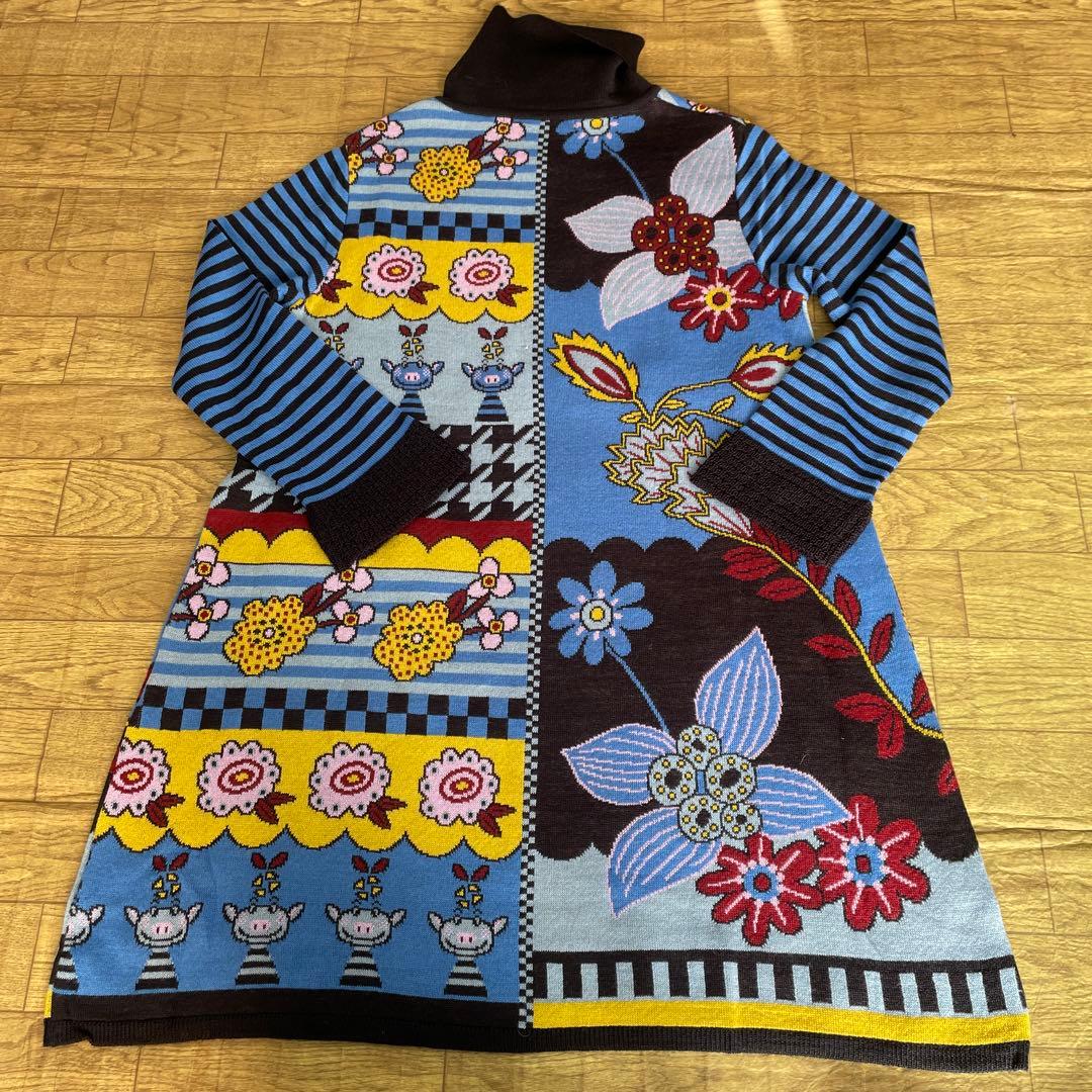 アルベロベロ　カラフルなニットワンピース　長袖