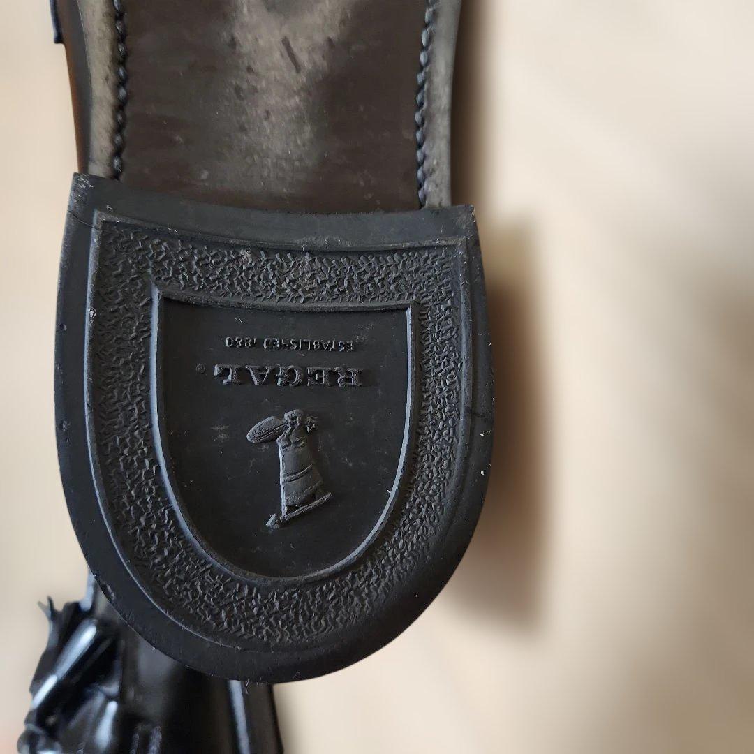 リーガル REGAL タッセルローファー Uチップ ブラック J641 25cm