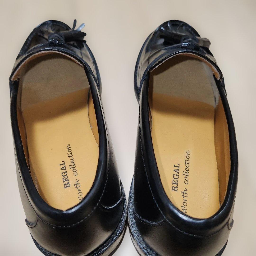 リーガル REGAL タッセルローファー Uチップ ブラック J641 25cm