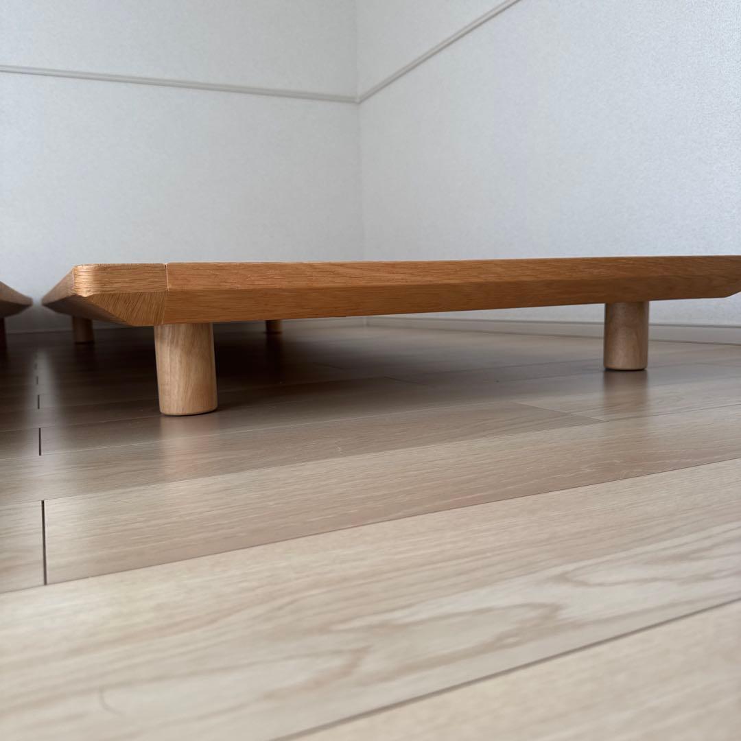 【直接引取】【廃盤】無印良品 シングルベッド 木製フレーム オーク材 2台セット