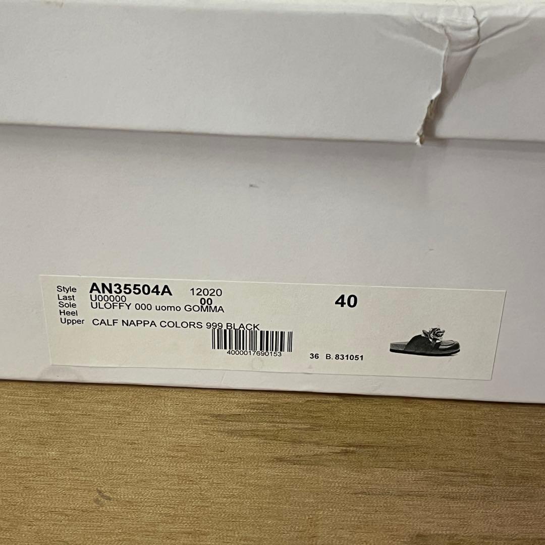 靴 JW ANDERSON CHAIN LOAFER MULES BLACK 40