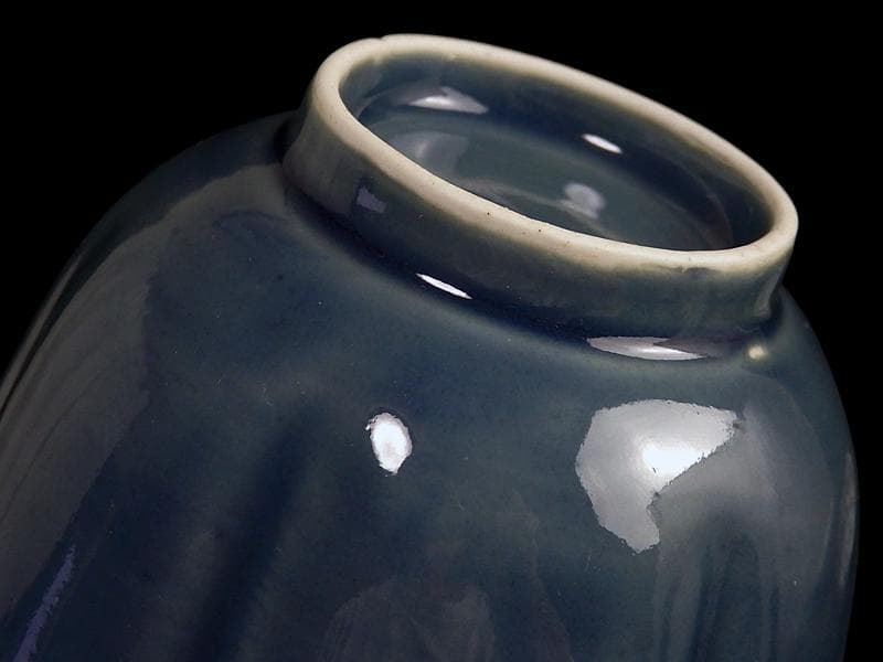 古伊万里　瑠璃　輪花向付　F477AS-DBo