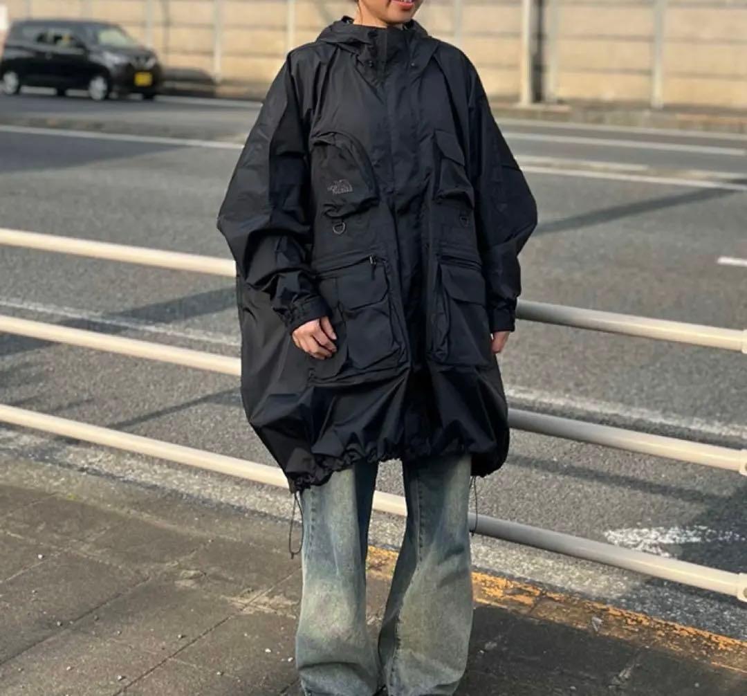 THENORTHFACE ウーロスフィールドユーティリティポンチョ 黒 雨具