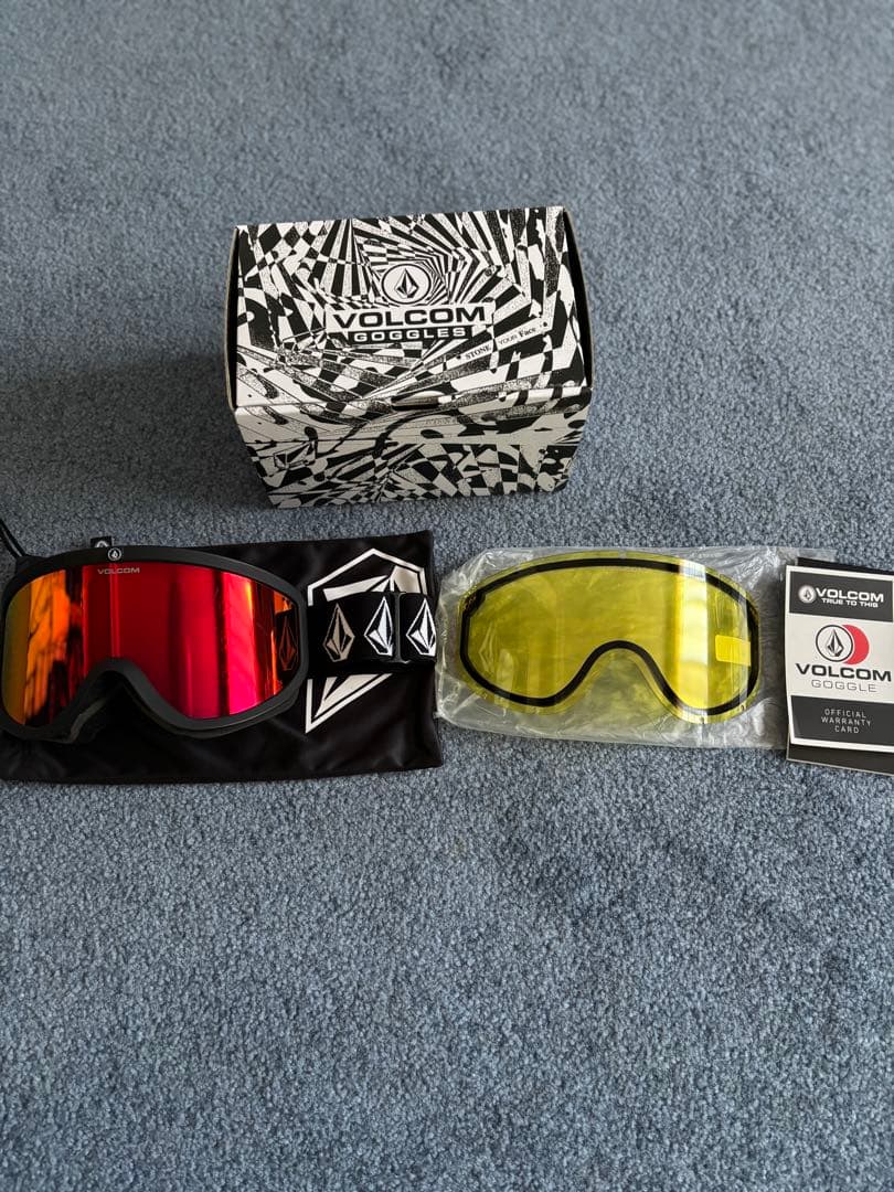 Volcom Footprintsスノーゴーグル（レッドクロームレンズ）