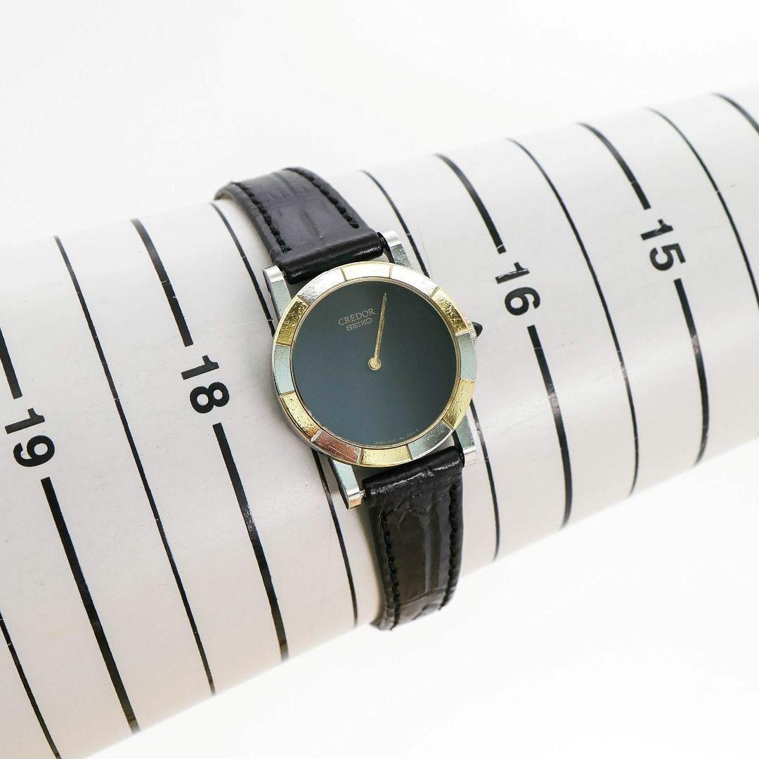 稼働 SEIKO CREDOR 腕時計 1400 ブラック文字盤 1386
