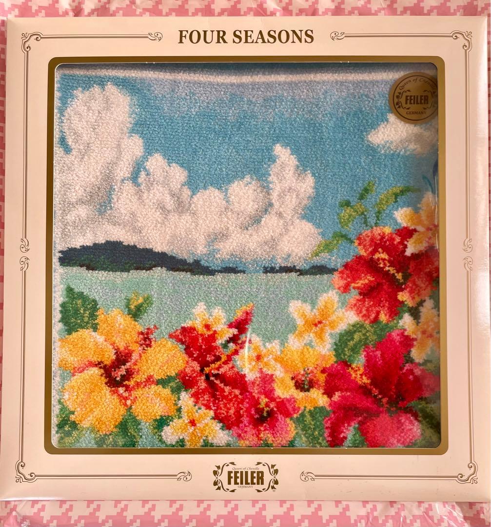 FEILER 四季の花柄 ハンカチ 夏、秋、冬3枚セット