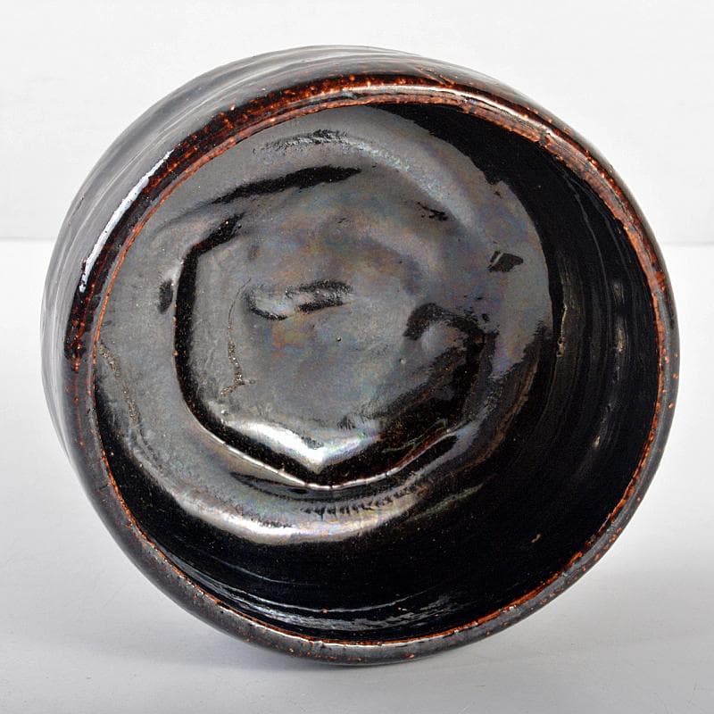 茶道具　楽吉左衛門　旦入作　黒楽茶碗　共箱　M　R5219
