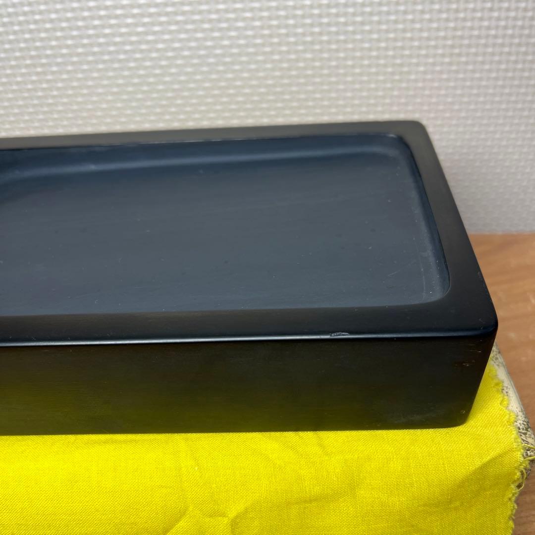 ⭕️雄勝硯　伝統工芸士　杉山唐龍斎　1.5kg超　22cm超　海が27mm