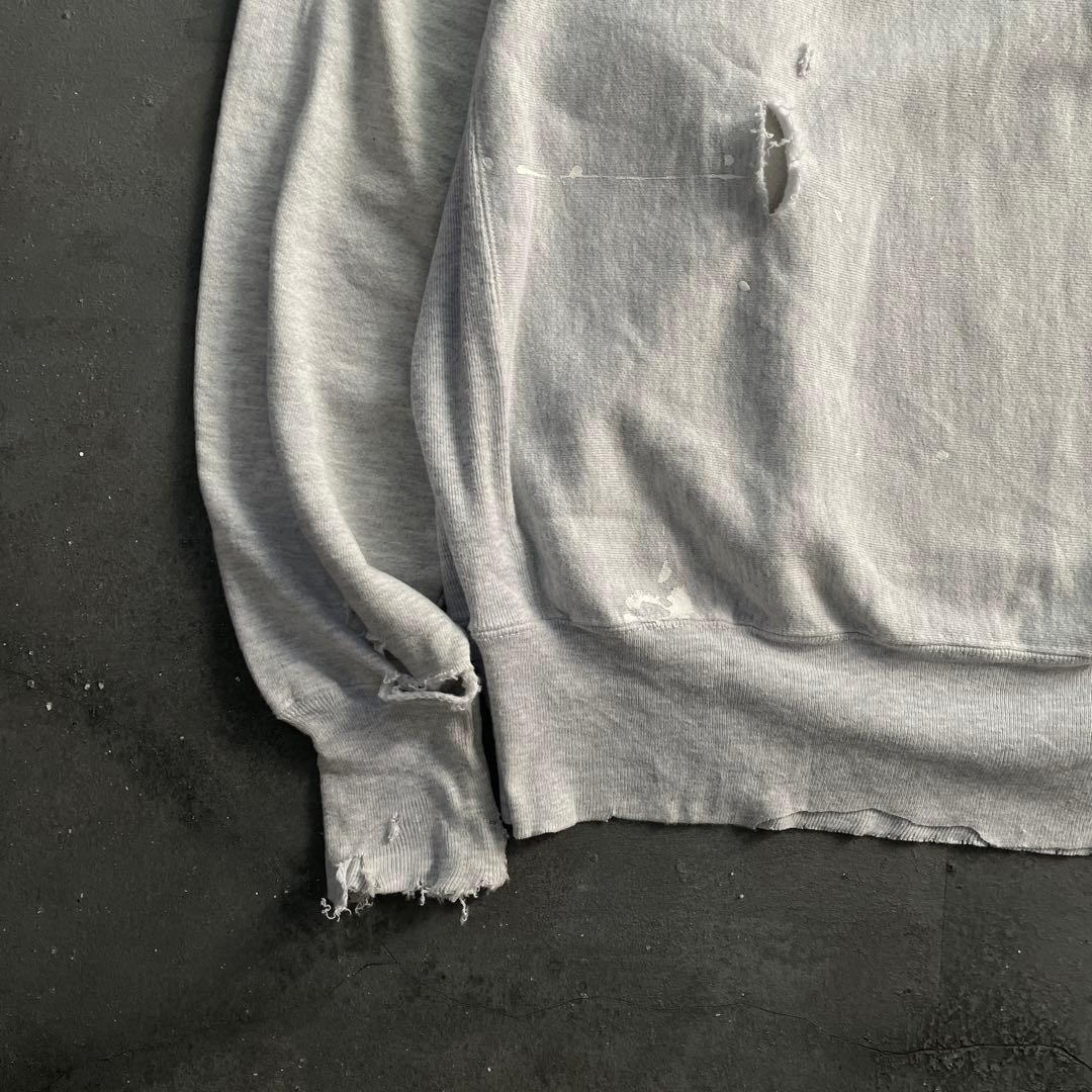 90's grunge is dead“ペイント“杢”XL“boro sweat