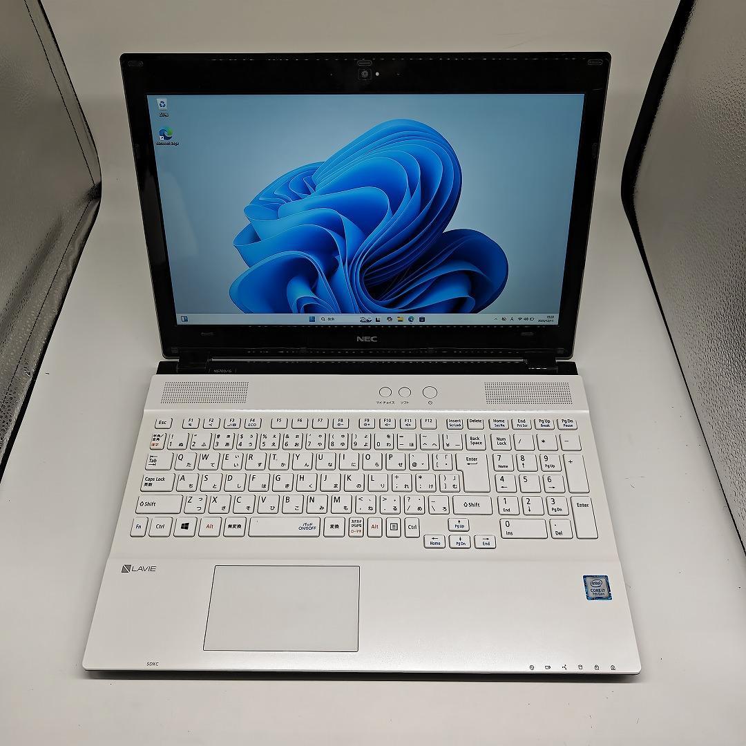 【NEC】NS700 高性能i7 SSD256GB 8GB ホワイトノートPC