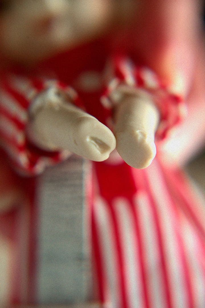 ヴィンテージ チャイナヘッドドール ぶた クリスマス オーナメント