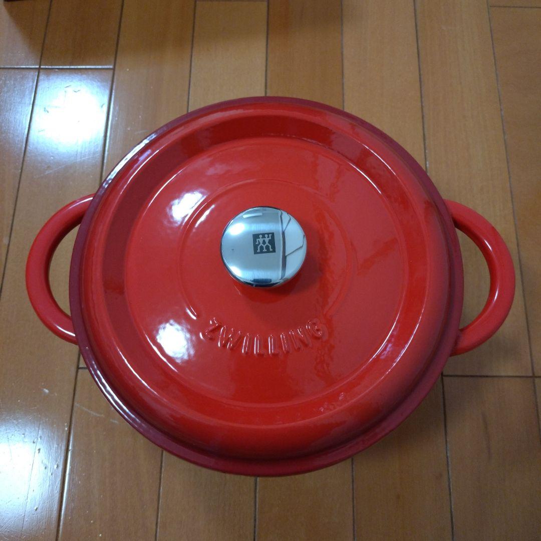 ココット ZWILLING ECOTTE 24 cm 赤　鋳鉄鍋　両手鍋