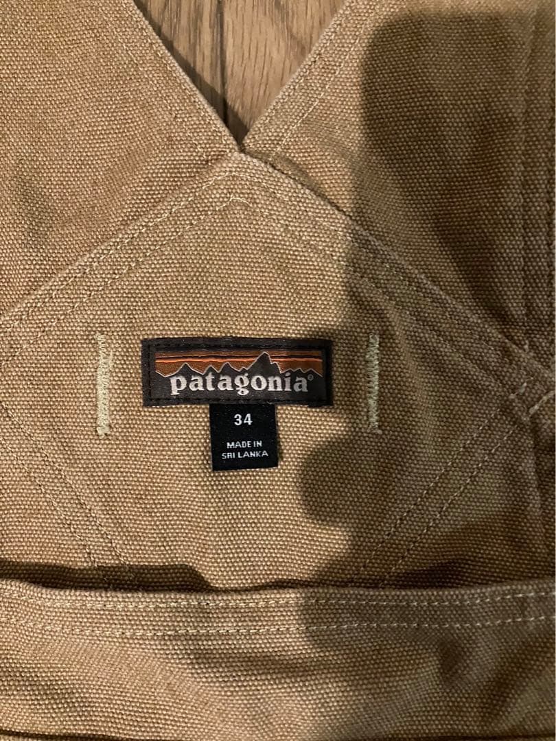 patagonia ベージュ オーバーオール 34