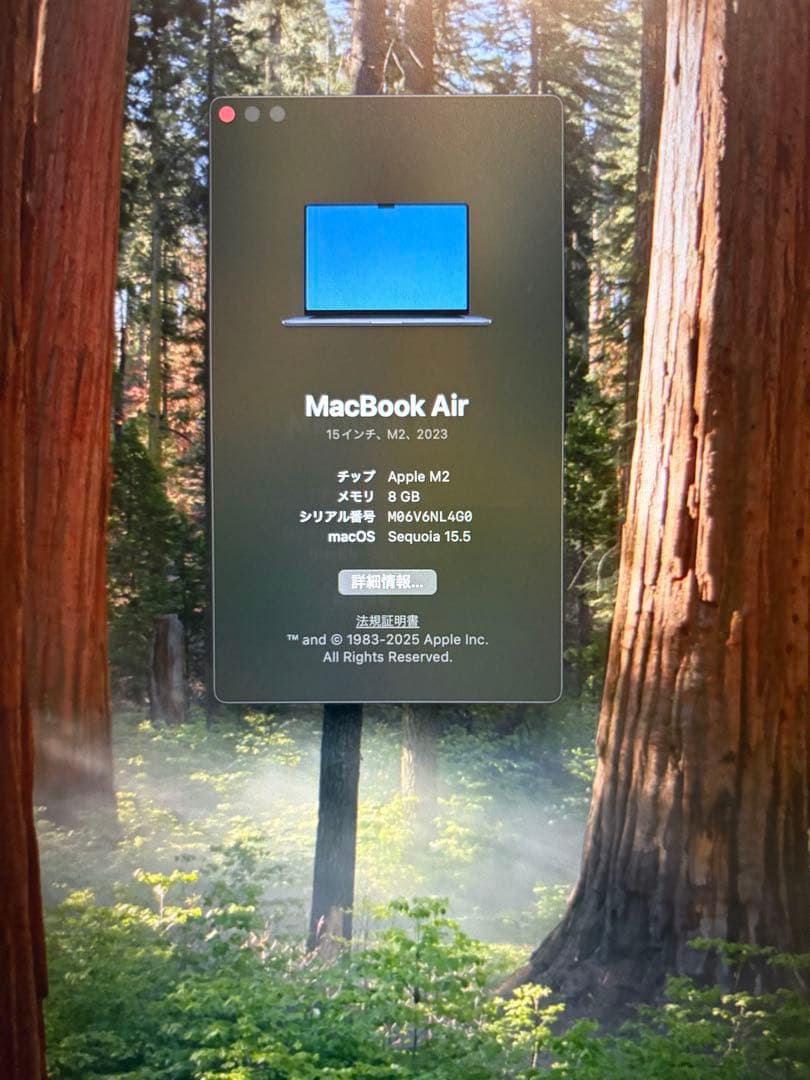 【ほぼ新品】Apple MacBook Air m2 15.4インチ　256GB