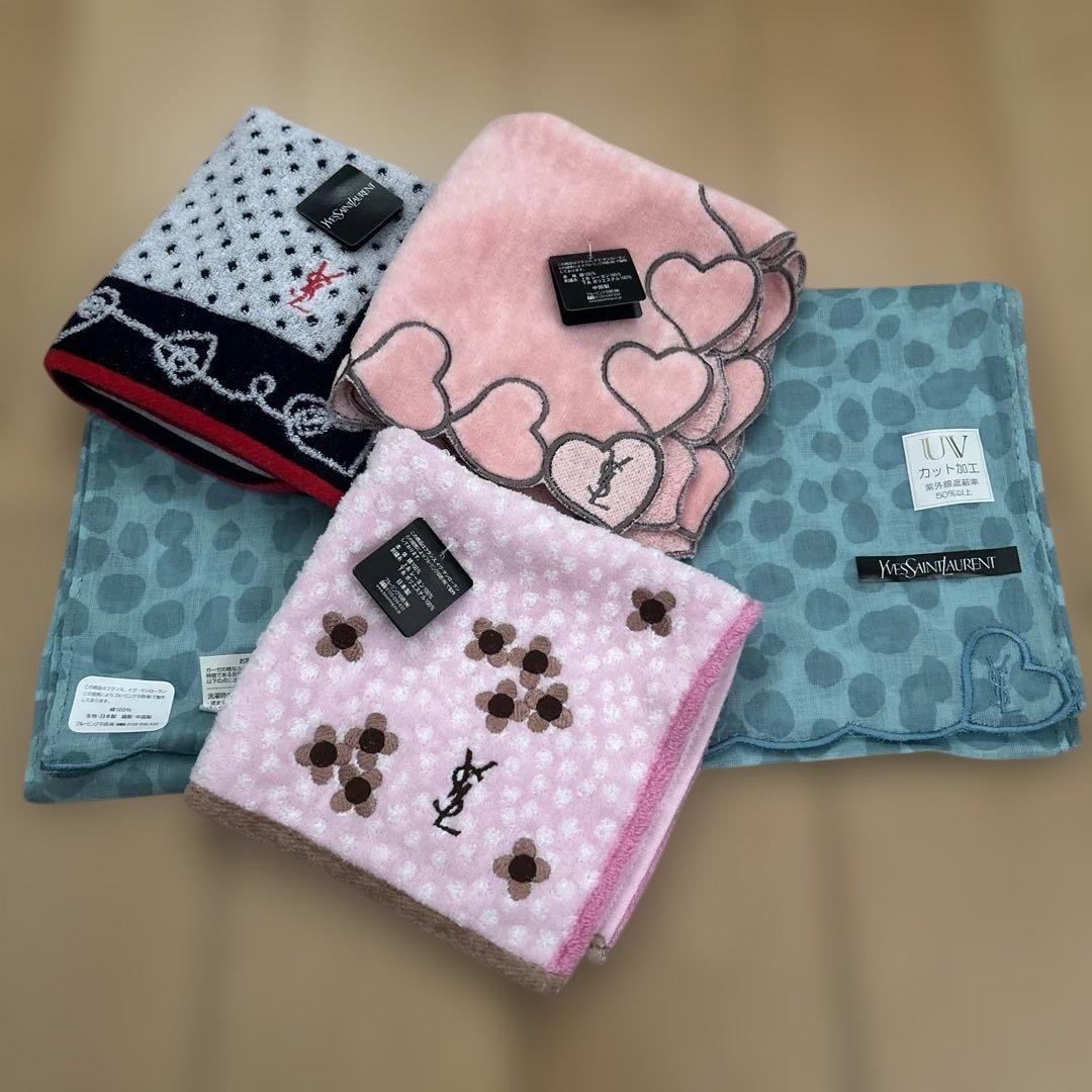 Yves Saint Laurent タオルハンカチ 3枚・スカーフセット
