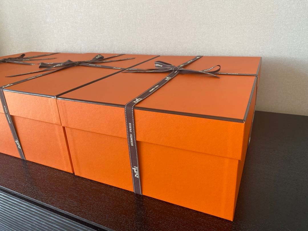 HERMES エルメス 空箱 & リボン 3セット 25.5×38×13.5