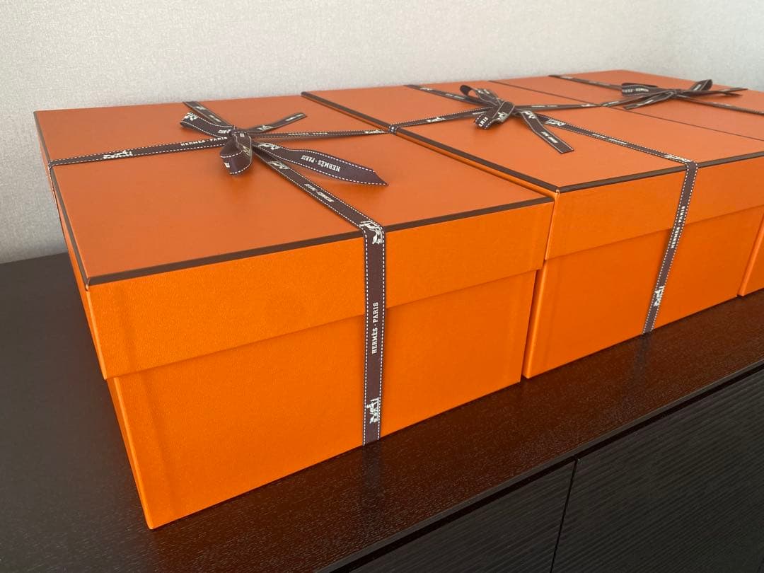 HERMES エルメス 空箱 & リボン 3セット 25.5×38×13.5