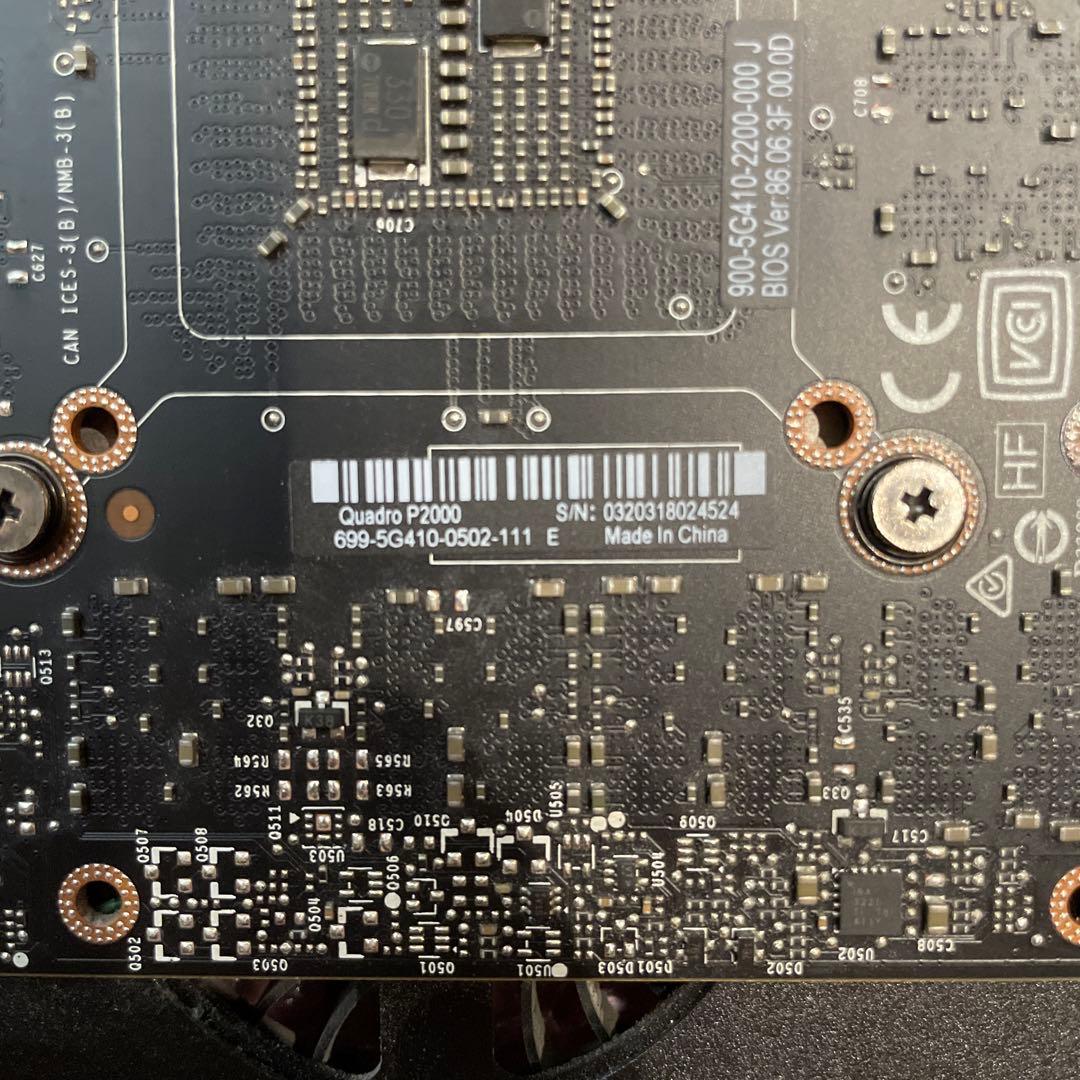 【ジャンク】NVIDIA Quadro P2000 グラフィックボード