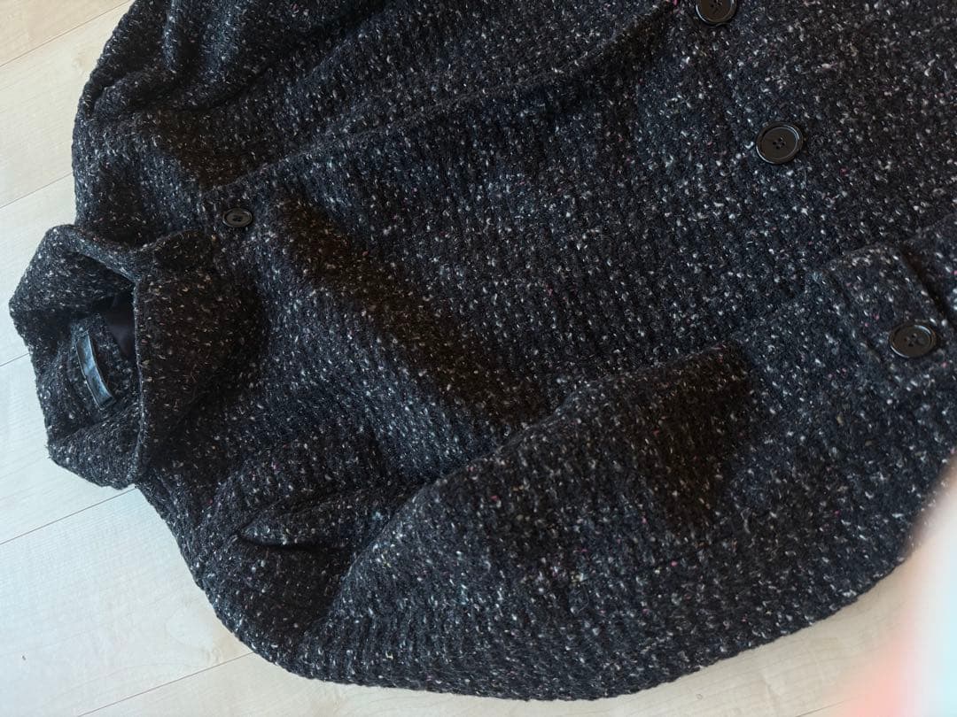 80s 黒ツイード　ブルゾンコート　usa製