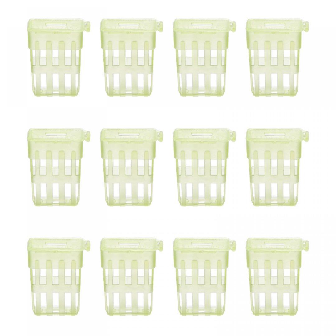 uxcell クイーンビーケージ プラスチック 蜂保護ケージ グリーン 12個