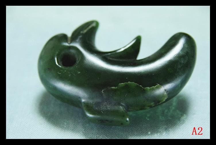 古墳期★上古玉製★極希少迫力特大子持ち異状獣形勾玉　縄文時代出土石器