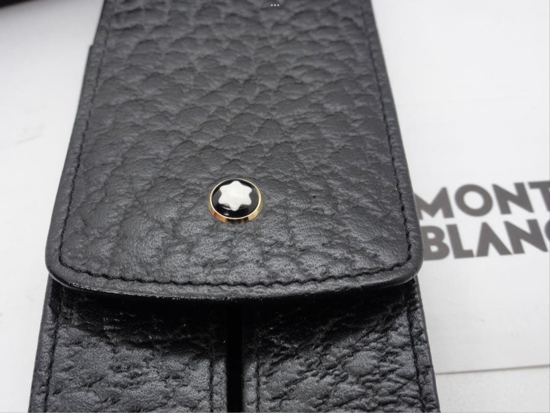 稀な未使用の稀少モデル逸品！GLOVE型極厚本革製ペンポーチ2本差し★モンブラン