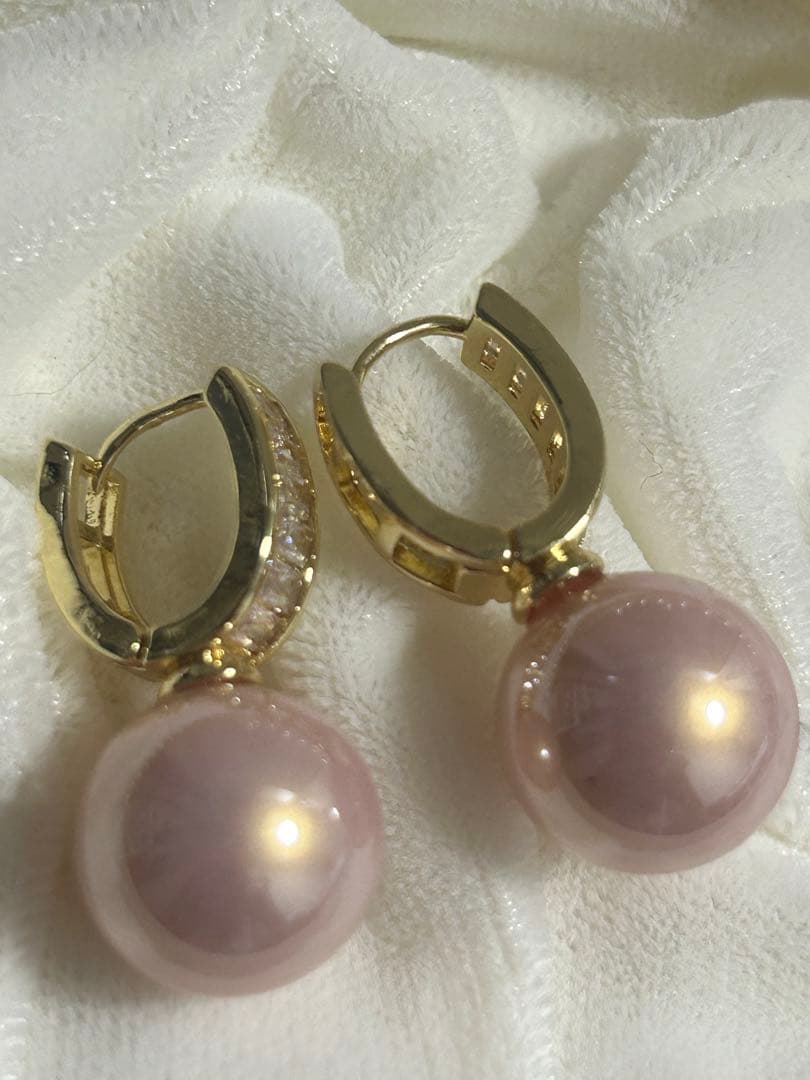 パール　真珠　ピアス　ピンク　CK2