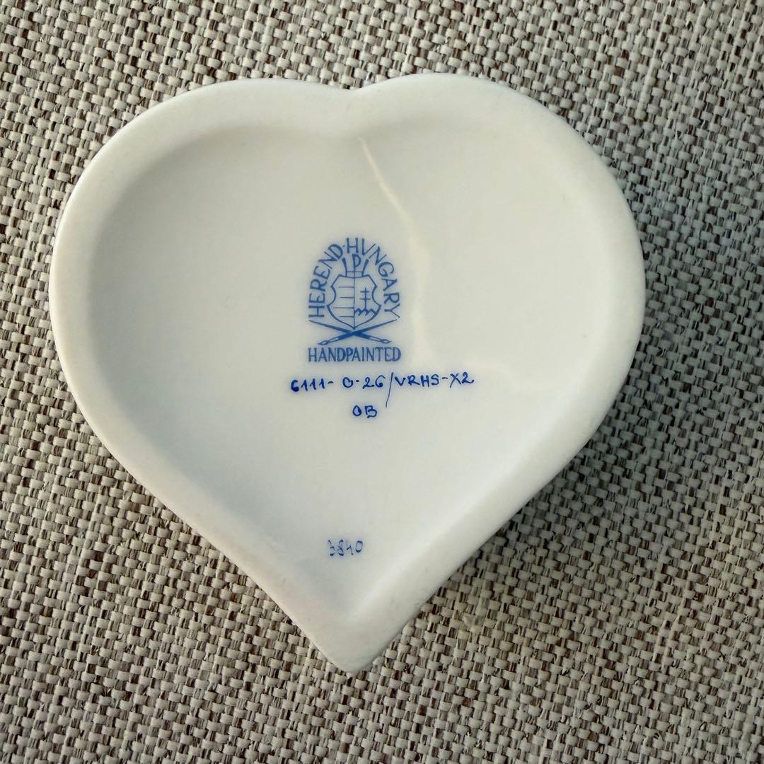 ヘレンド ウィーンの薔薇　ピンク　猫　ミニ小物入れ ボンボニエール