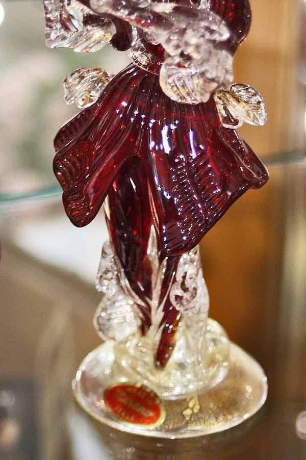 セール！ イタリア ベネチアングラス ペア人形 ダンサー 赤 4569-RD