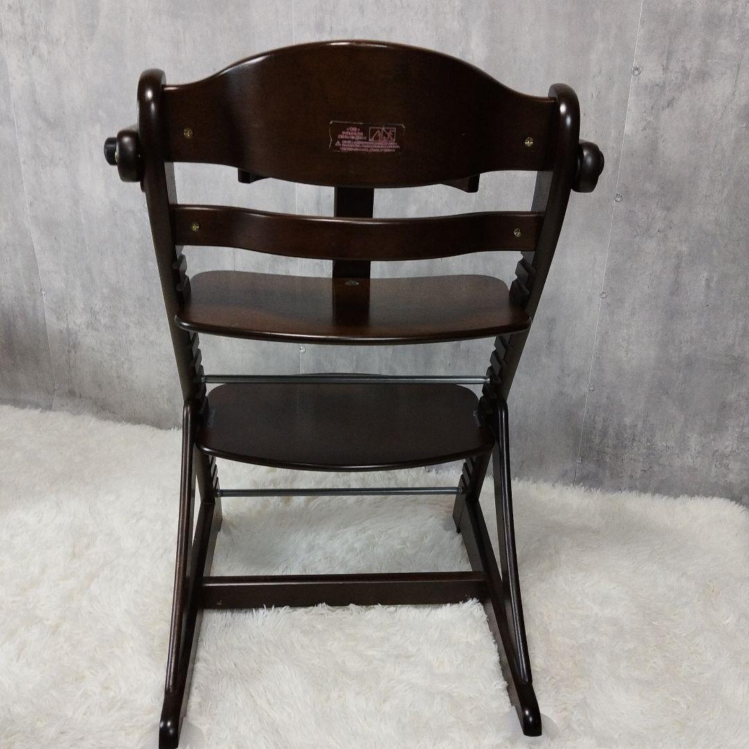 【美品】大和屋　すくすくチェア　イーエヌ　テーブルガード　ダークブラウン