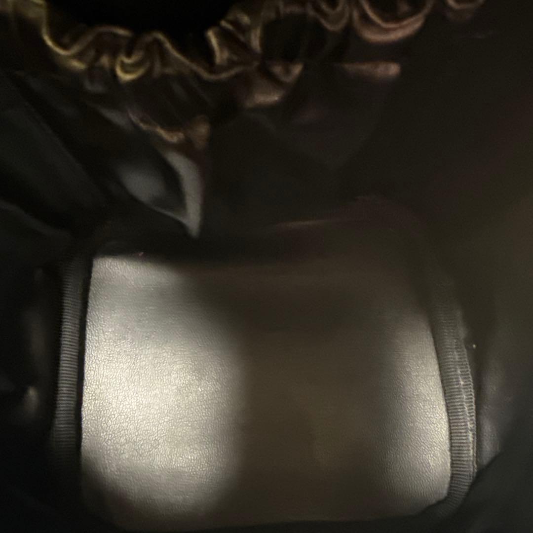 シャネル バニティバッグ ピコローレ ブラック レザー 化粧ポーチ