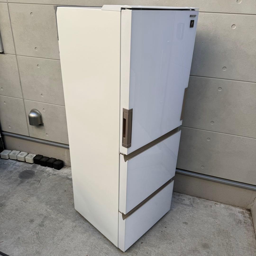 120⭐️2024年製美品★シャープ冷蔵庫3ドア大型自動製氷両開きガラス扉350L