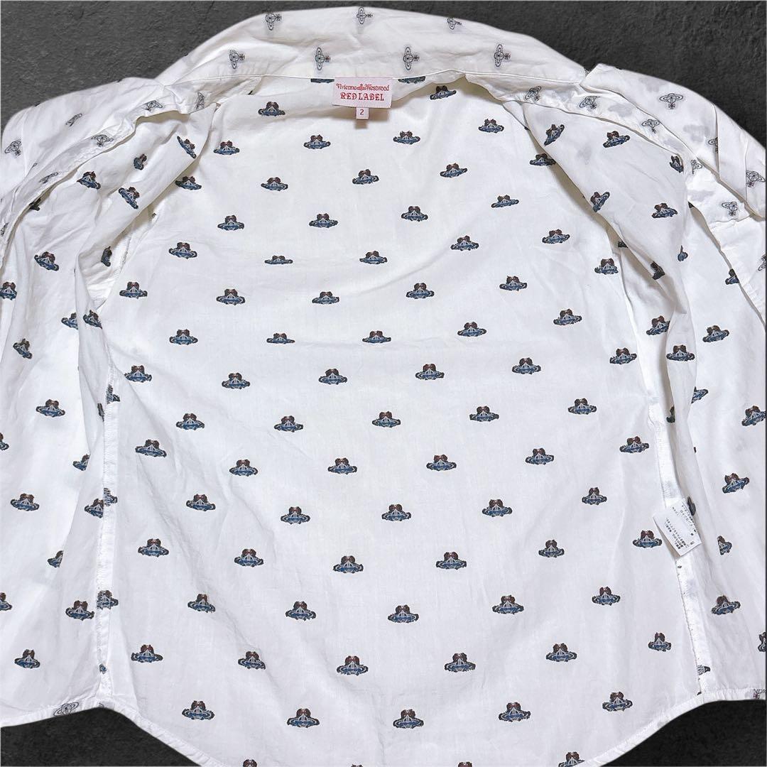 Vivienne Westwood オーブ 刺繍 ボウタイ ブラウス M