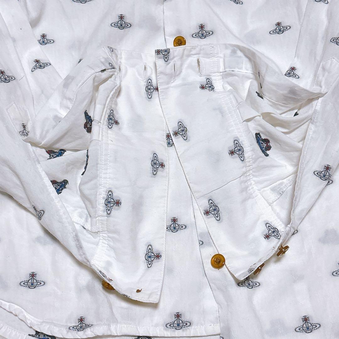 Vivienne Westwood オーブ 刺繍 ボウタイ ブラウス M