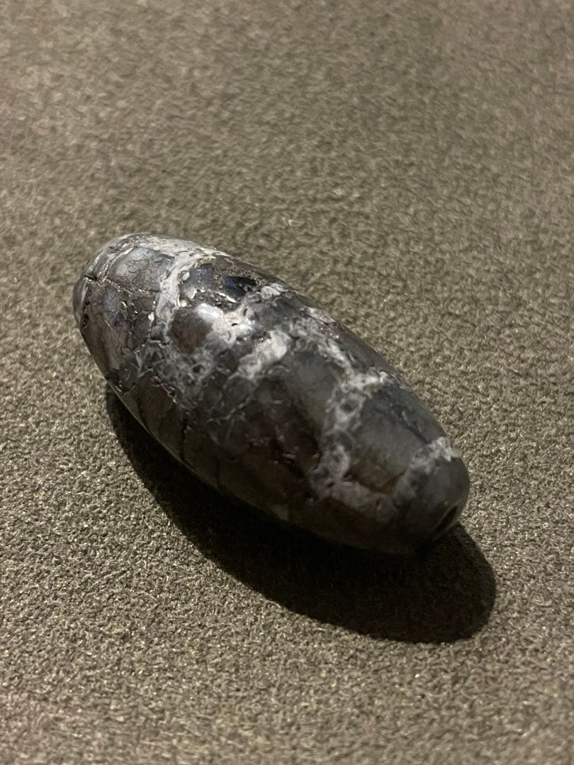 出土　双亀甲天珠